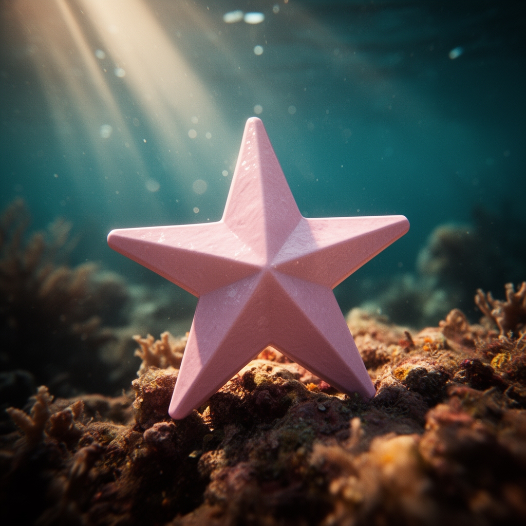 ستاره دریایی اکلیلی ب رنگ صورتی 2