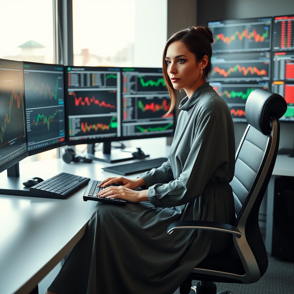 عکس یک تریدر حرفه ای در حال ترید با کیفیت عالی4