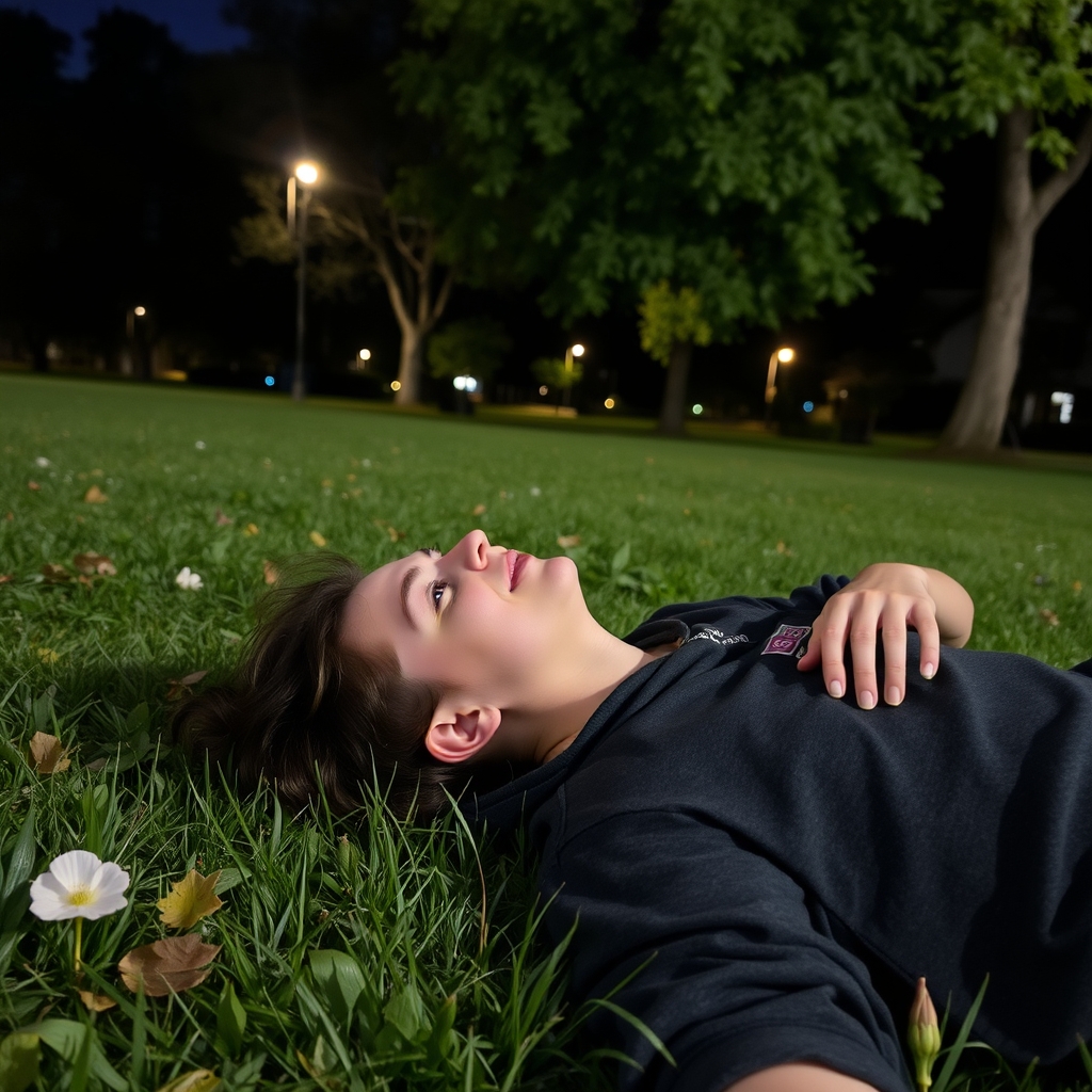 سلام لطفا عکس من در نیمه شب از شهریور ماه در فضای پارک که روی چمن دارز کشیده ام قرار دهی ممنونم6