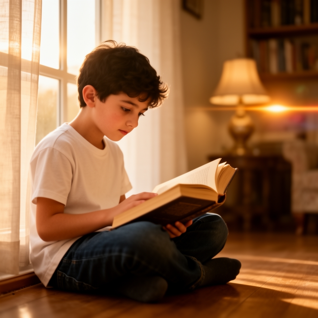 یک پسر به نام پوریا دارد کتاب میخواند5