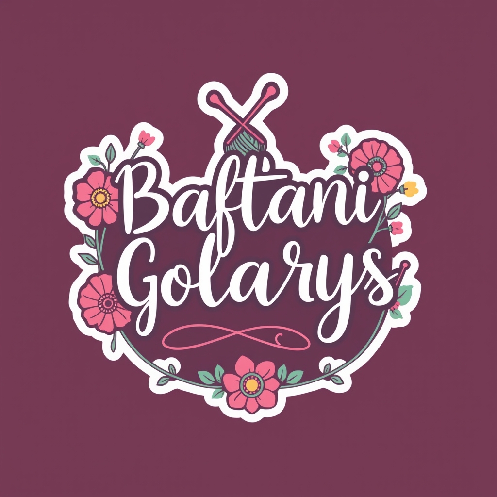 با سبک استیکر یه لوگوی زیبا و شیک و برای پروفایل کانال بافتنی بساز اسم کانال بافتنی گلاریس هست17