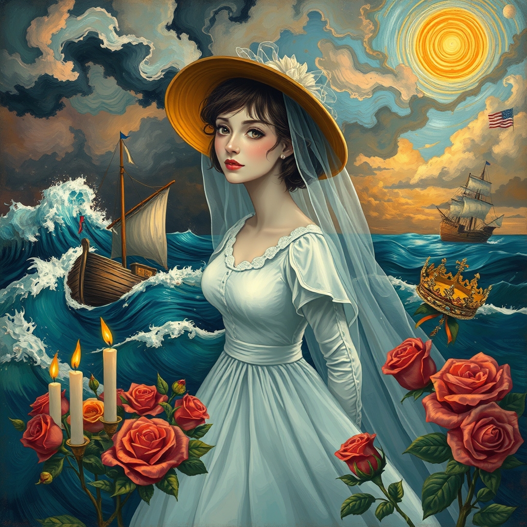 🌊🌬️⛈️👰💨🥿👒🚢👑🕯️🥀(ونگوگ،پیکاسو)2