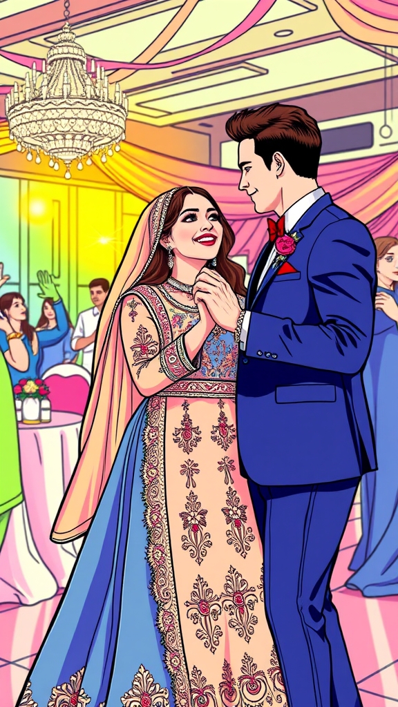 دختر خوشگل و جوانی که عروس شده و پسر جذاب جوان که دوماد شده و حالا دارند باهم 💃💃10