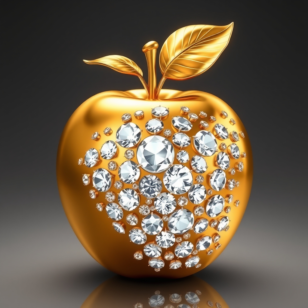 یک سیب طلایی بزرگ پر از الماس و گوهرهای گرانبها و بیسار شیک7