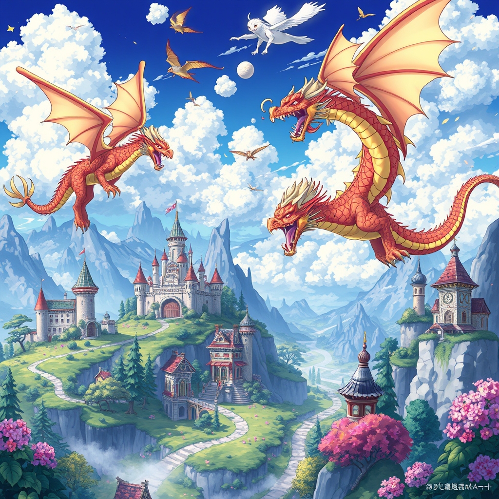 یک عکس با انیمه های مختلف و اژدها و فانتزی 21