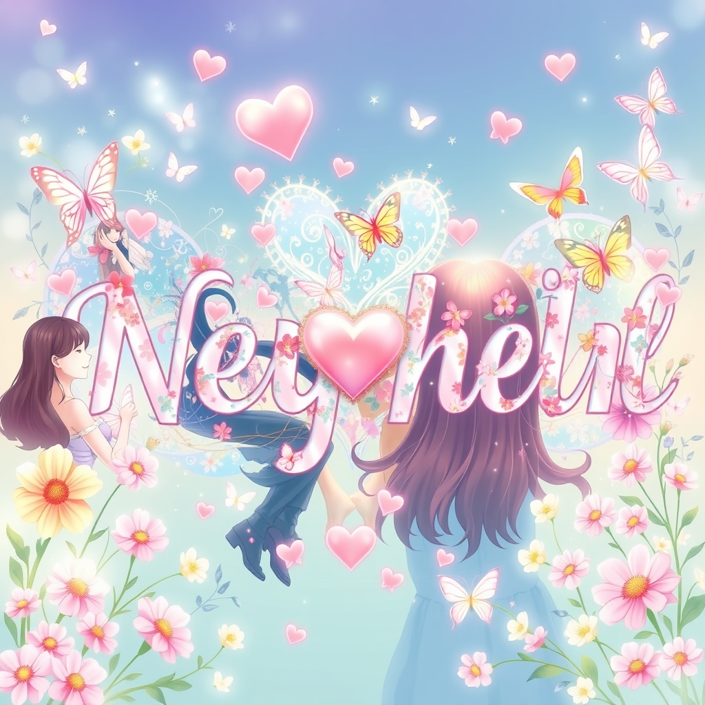 اسم Negin و REYHANEH زیبا با آدم و قلب و گل و پروانه23