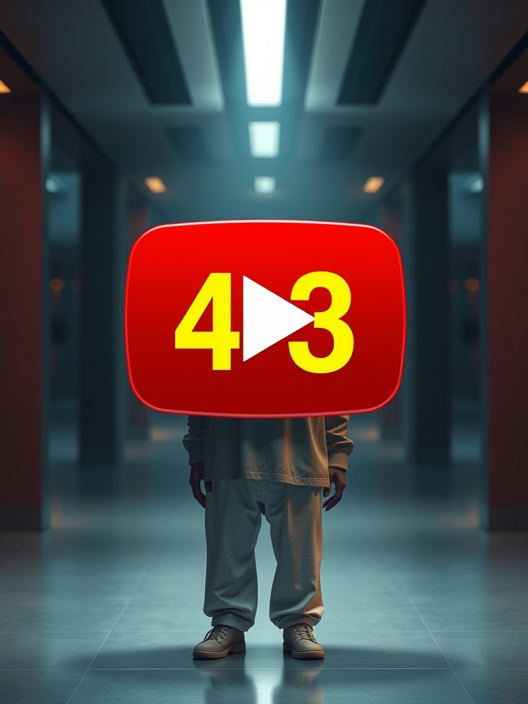 ارم یوتیوب که رنگ قرمز سفید و مشکی  و فقط عدد433روی ان درج شده باشد با رنگ مشکی و زرد0
