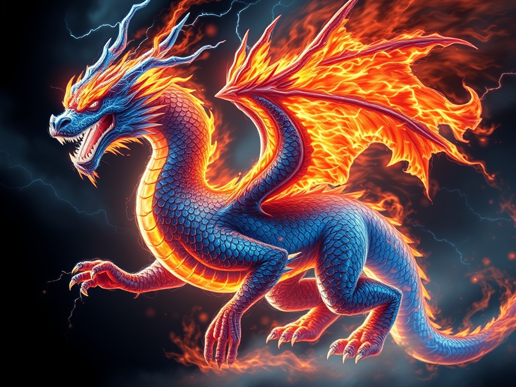 ترکیب اژدهای الکتریکی با اژدهای آتشین 1