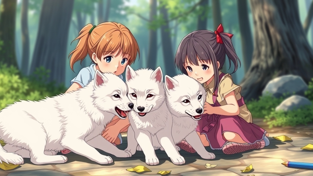 عکس دوتا دختر بچه ۸ ساله و ۲ ساله درحال بازی یا دوتا توله گرگ سفید 
0