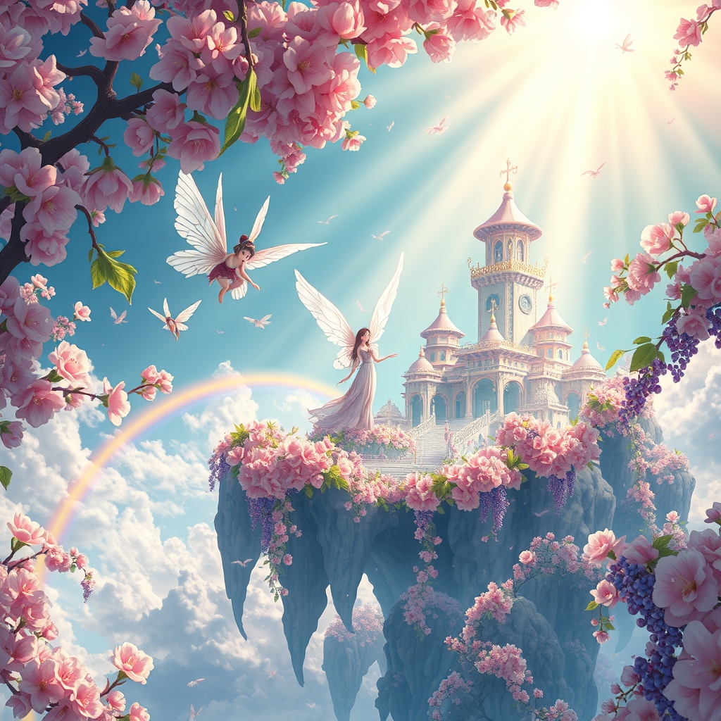 عکس یه قلمرو زیبا در آسمانها با گل ها نحل اب زیبا فانتزی قلمرو عجایب زیبا با گل نور با پری های زیبا ملکه پری ها 😇🧡🩷🧚‍♀️🌹🏵🪷🪻🌸🌺🌼🌿🌾🌳🪷🪺🍑🍎🍇🌈🌬🕌🪢🪭 پری ها با لباس سنتی چینی کوه نان هوا جاودانه ها هزاران پری زیبا قلمرو بهشتی گل 11