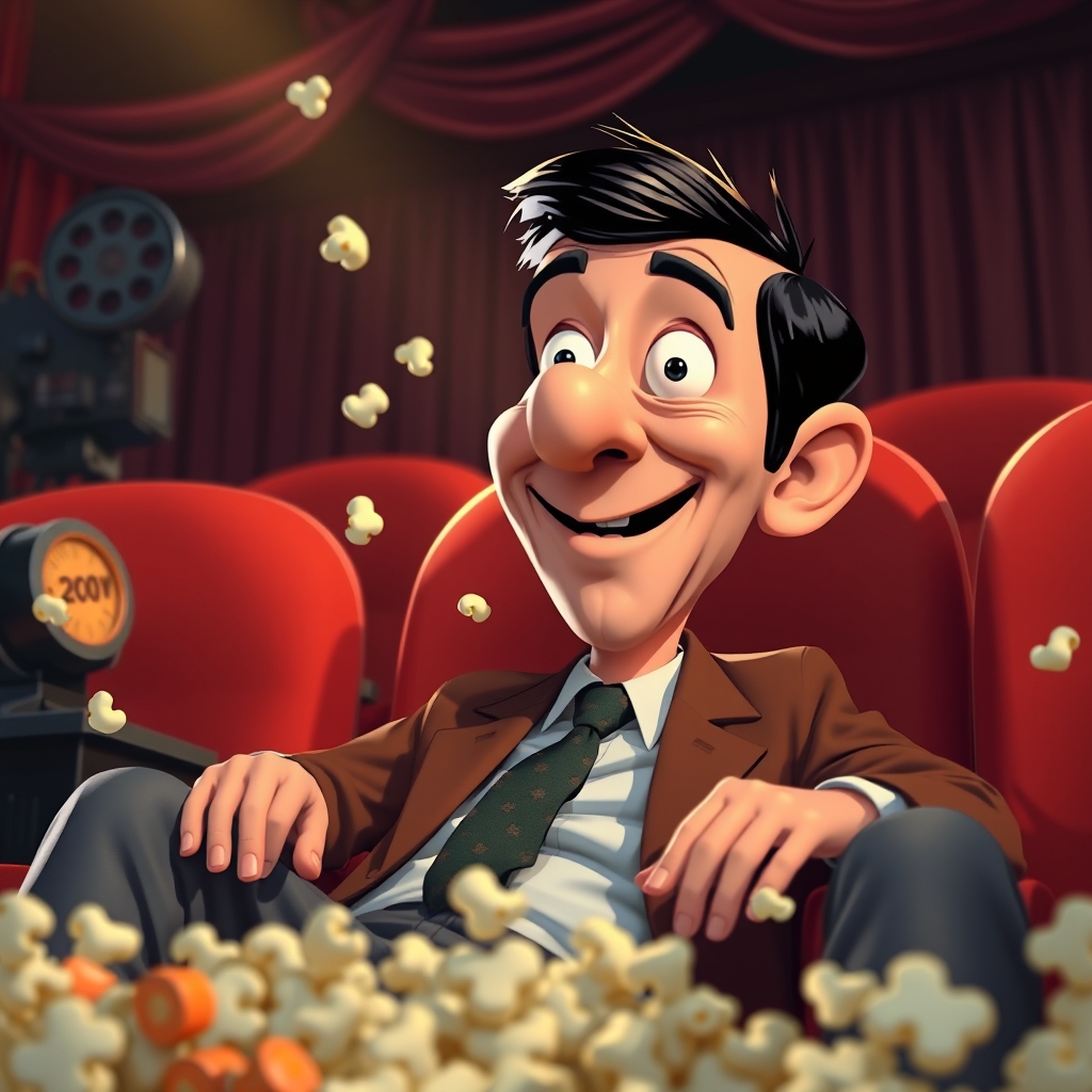 مستر بین در حال خوردن پفیلا 23