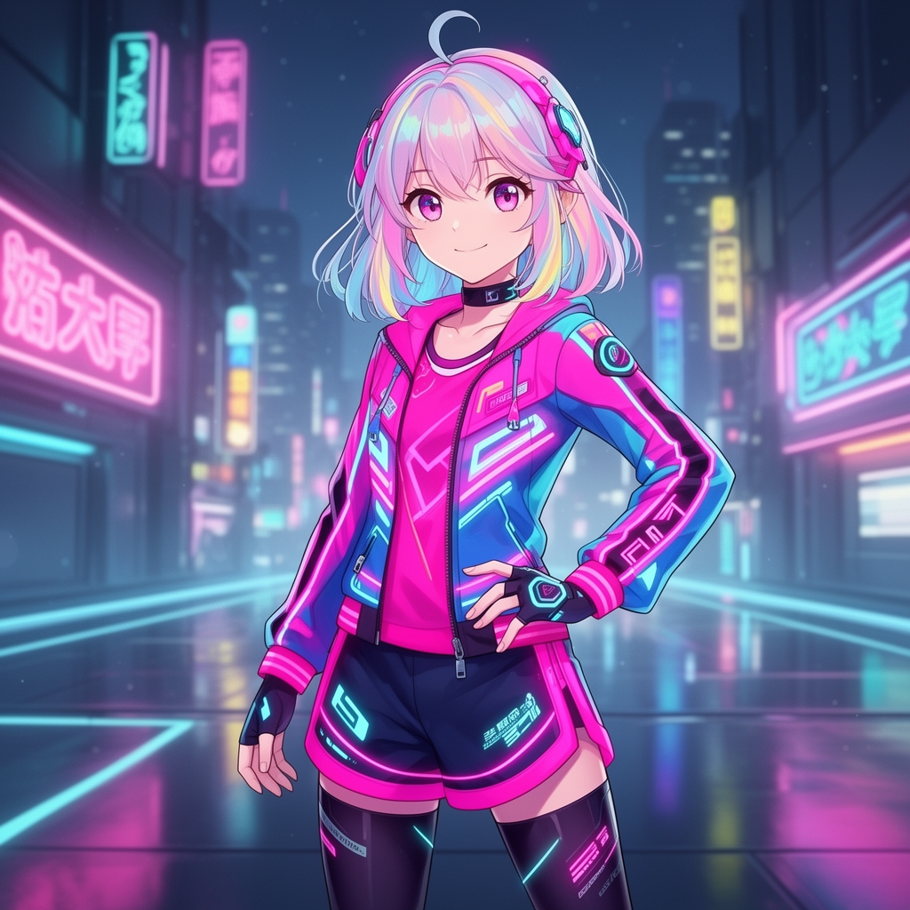 یه دختر با لباس نئونی 5