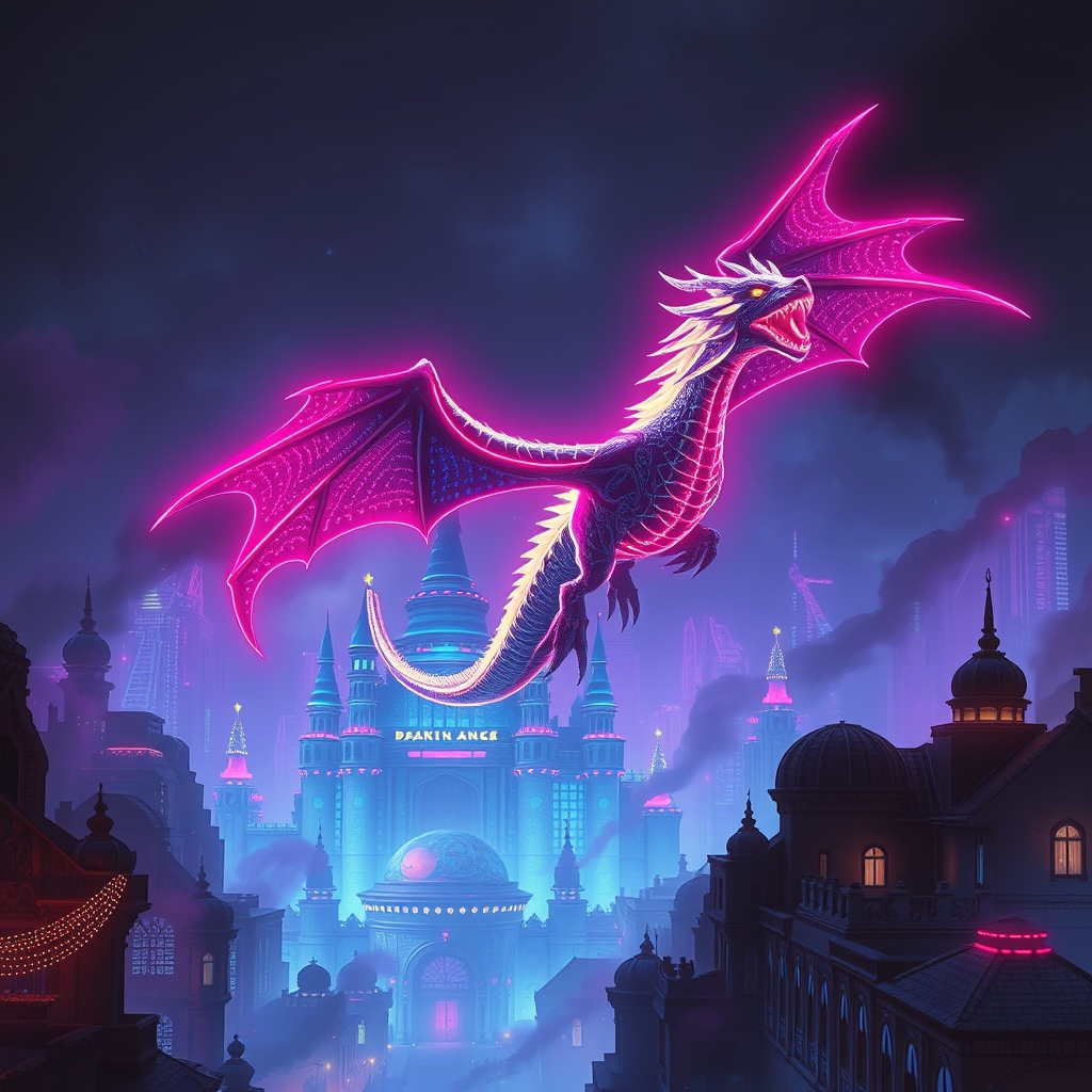 اژدها درحال پرواز برای قصر 0