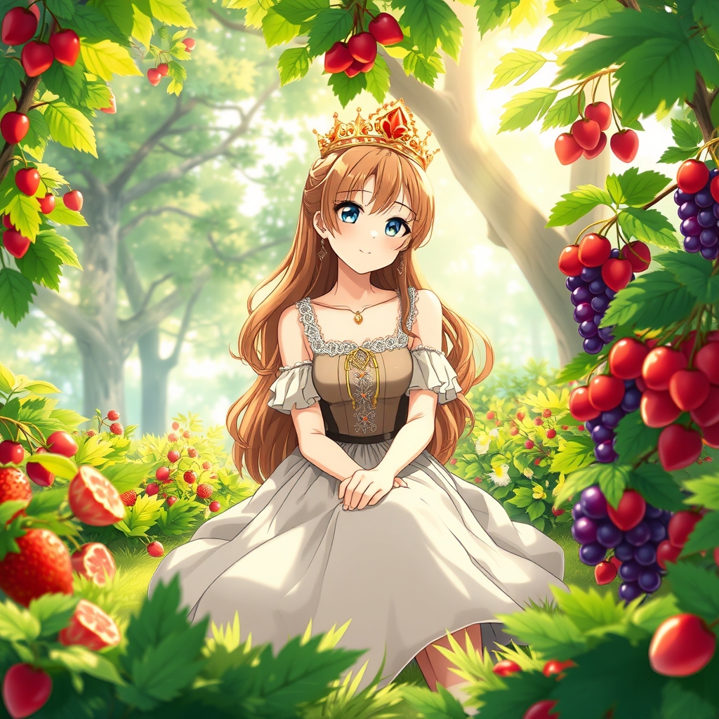 تابستان اگه ملکه داشت و نشسته بود 🌥️🌳🍓🍒🍇7