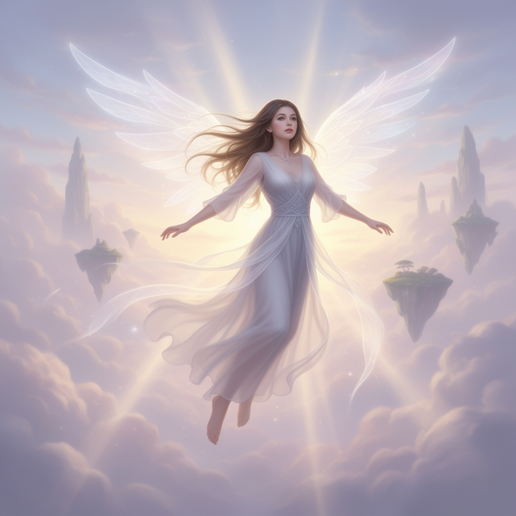 یه دختر که داره پرواز می‌کنه
5