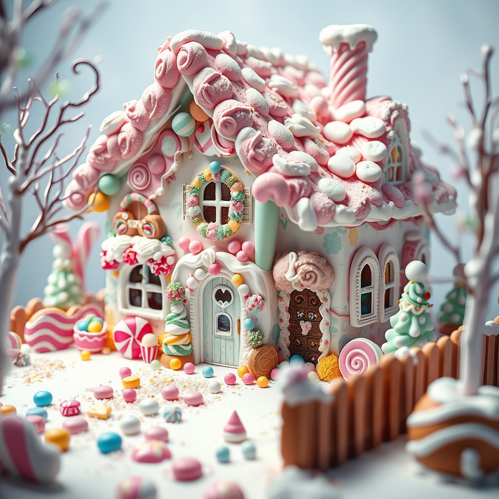 یه خونه ای که از بستنی و شکلات و آبنبات شده و خیلی رنگی هست و کلا یه چیز رویایی 14