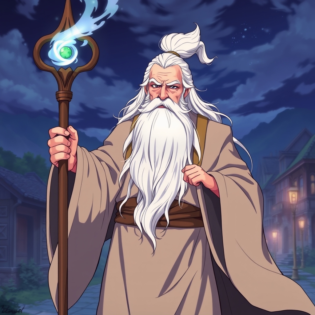 ریش سفیدی دانا و توانا که اعصای جادوی داره و در حال آرامش و امنیت برقرار کردن به جامعه است 0