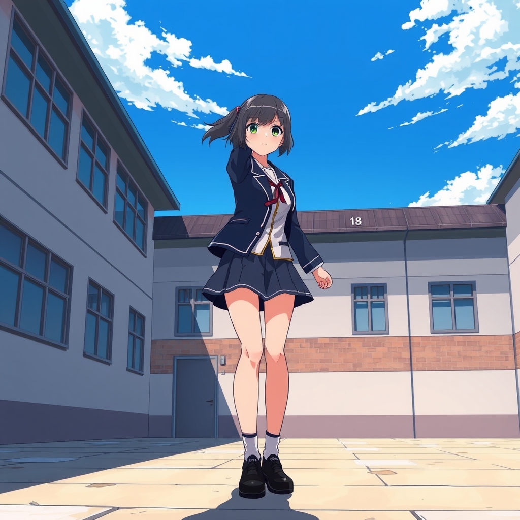 می خوام از انیمه مدرسه قهرمانانه من باشه که المایت درحالی جنگیدنه
9