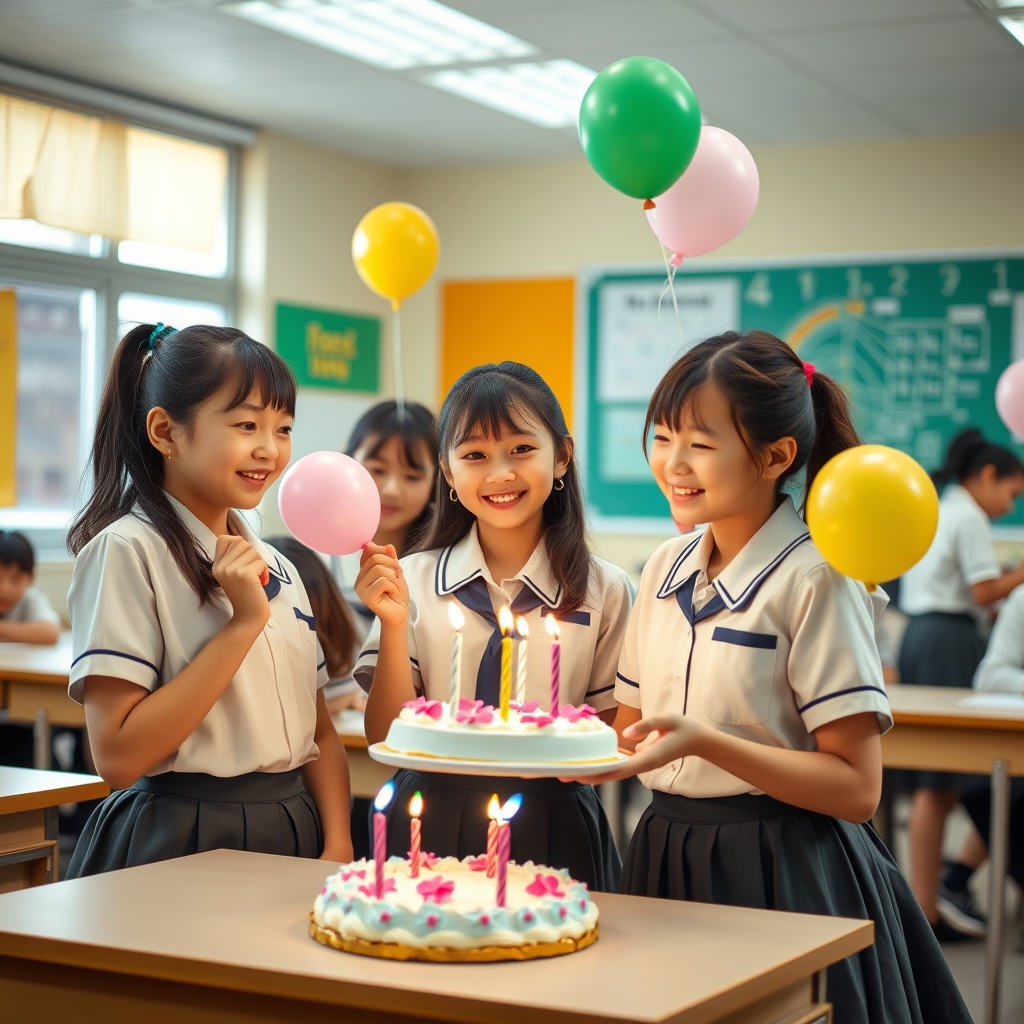 عکس چند تا دختر و تولد در مدرسه و کلاس 2