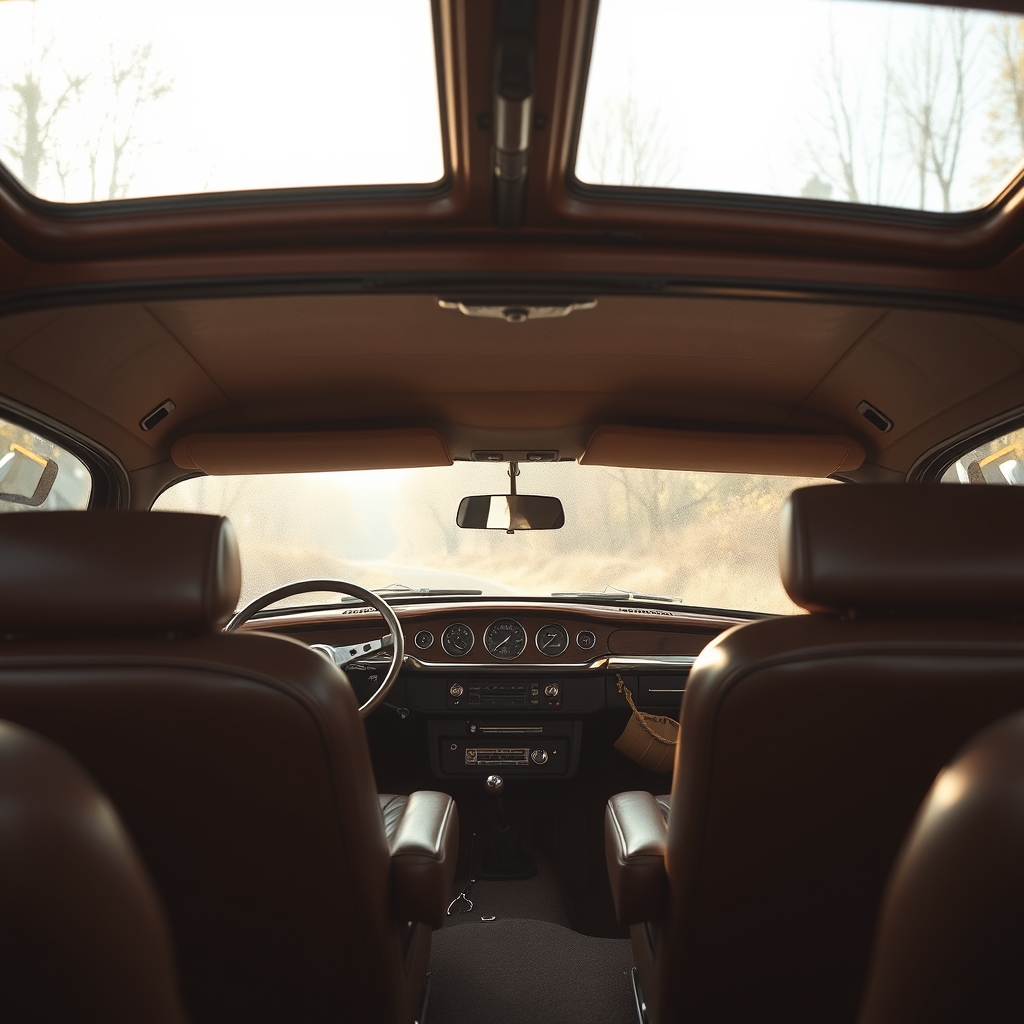 داخل یه ماشین لوکس قدیمی .6