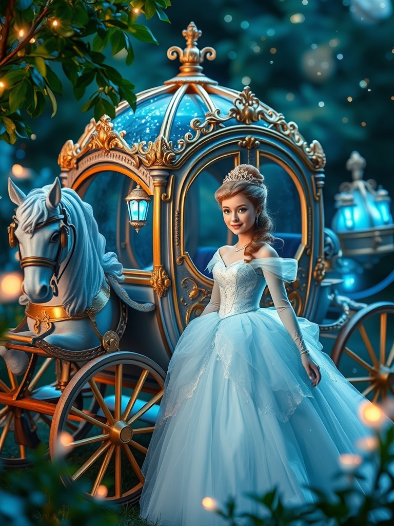 یکیاز بهترین عکس زیبا سیندرلا با کالسکه جادویی 16