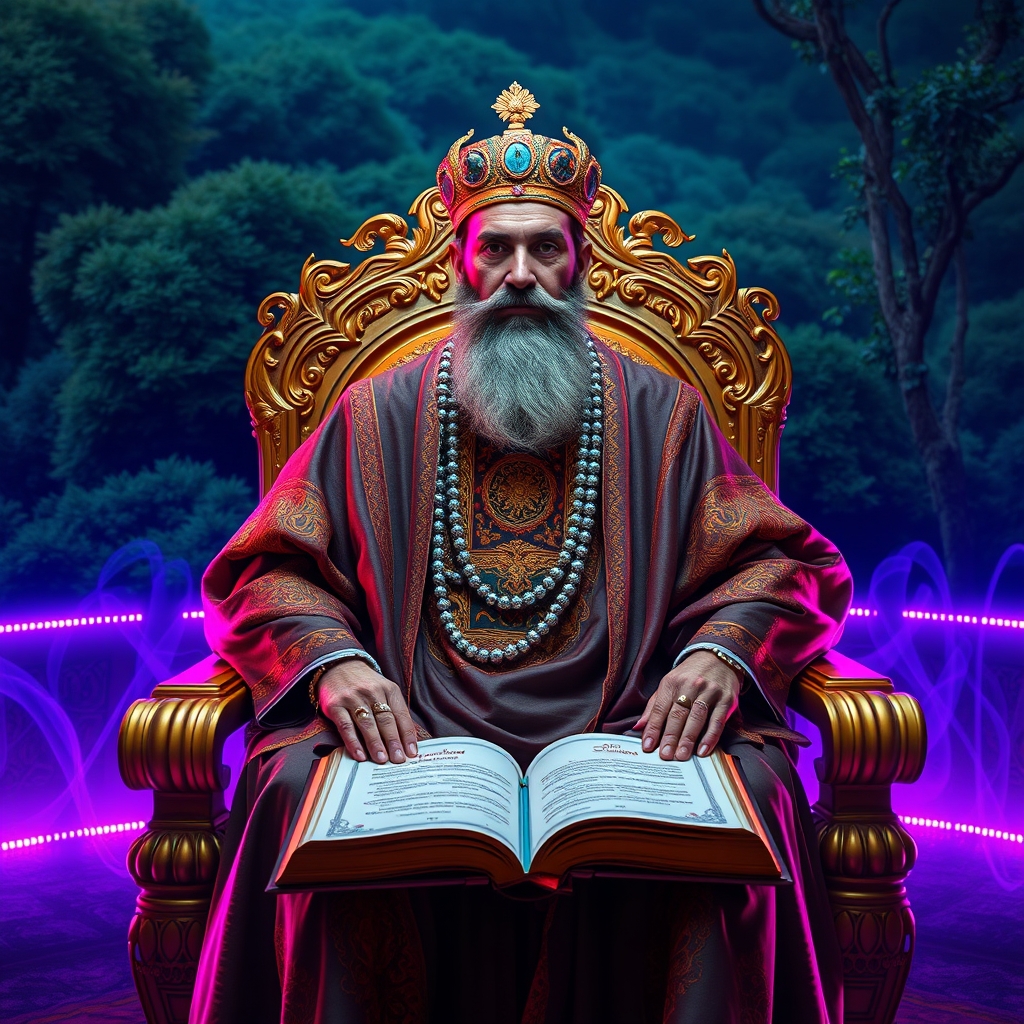 تصویریازفردوسیحکیمفارسیوشاعرایرانیبسازومنظرهزیباوسرسبزوکتابیبهنامشاهنامهفردوسیدردستوخودشاعرهیکلیوقویودرطلاخوابدهدرصندلیطلاینشسته5