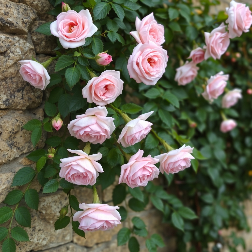 رز های رونده چسبیده به دیوار 9