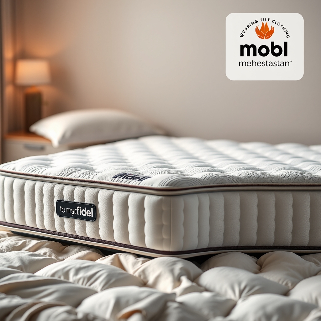 یک تشک خواب بسیار با کیفیت با آرم و لگو  (fidel) که احساس لوکس بودن، آرامش و رویایی بودن خواب رو به بیننده القا کنه، ضمنا گوشه تصویر آرم و لگو مبل مهستان باشه
14