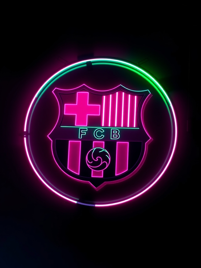 لوگو بارسلونا صورتی سبز6