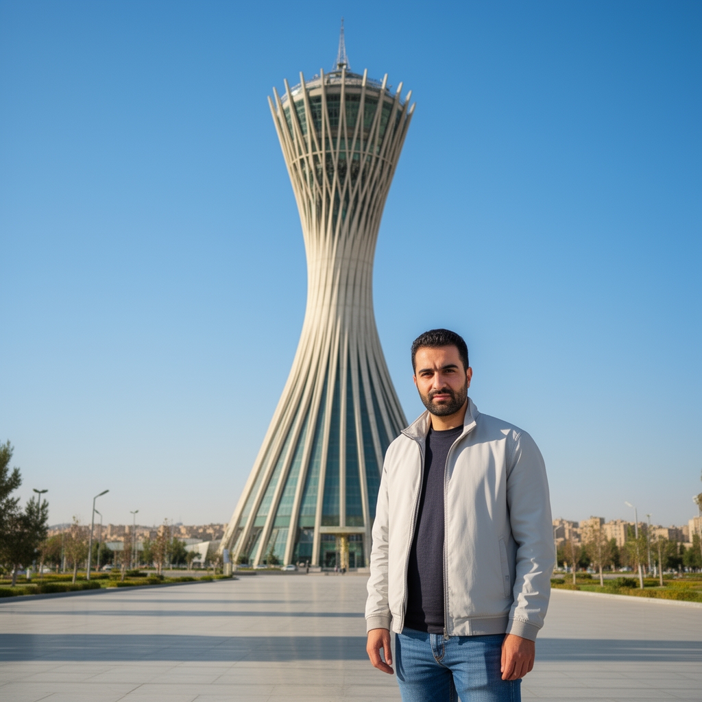 بهنام بانی پیش برج میلاد 0