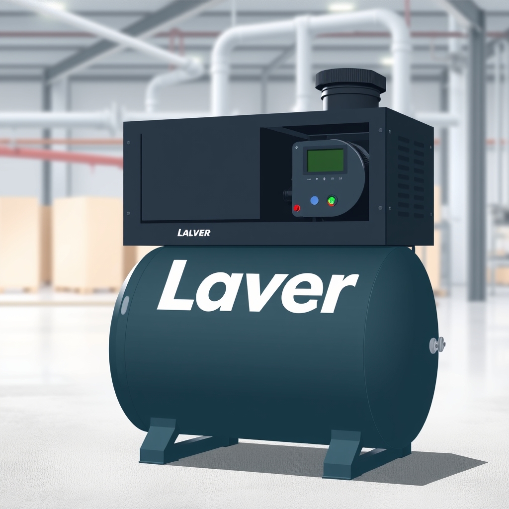 کمپرسور باد اویل فری سایلنت تو فضای صنعتی و روی مخزن بنویس laver 
نوشته حالت طبیعی تر و برجسته تر باشه2