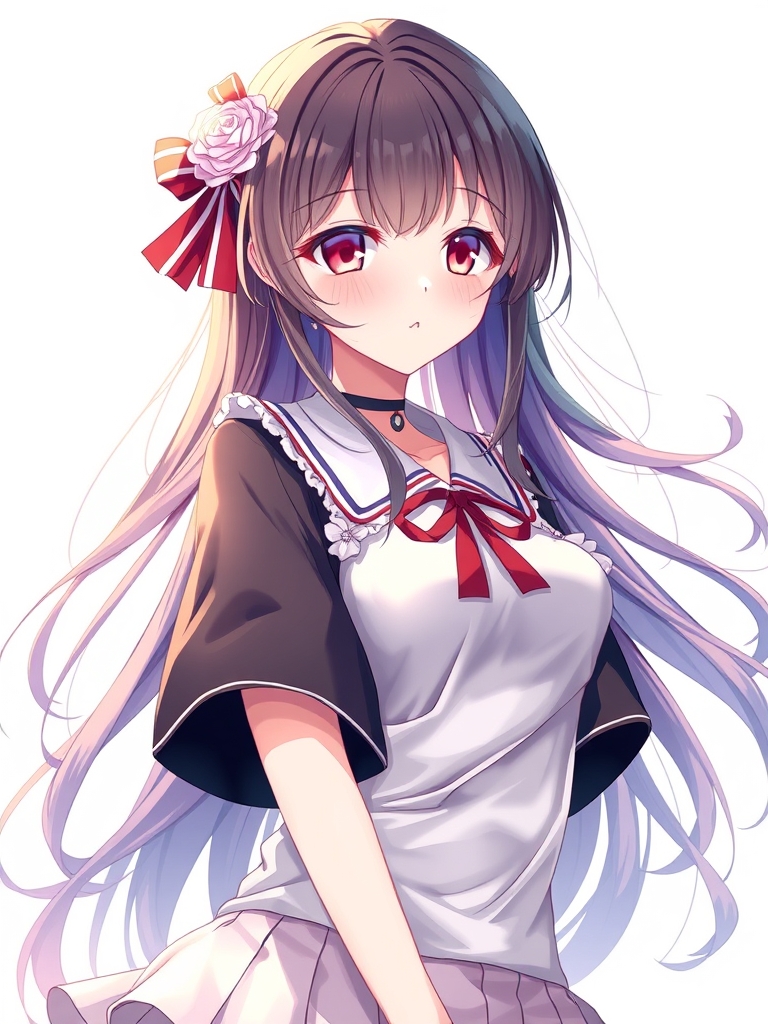 یک دختر زیبا که یک آیدل معروف است با موهای بلند0