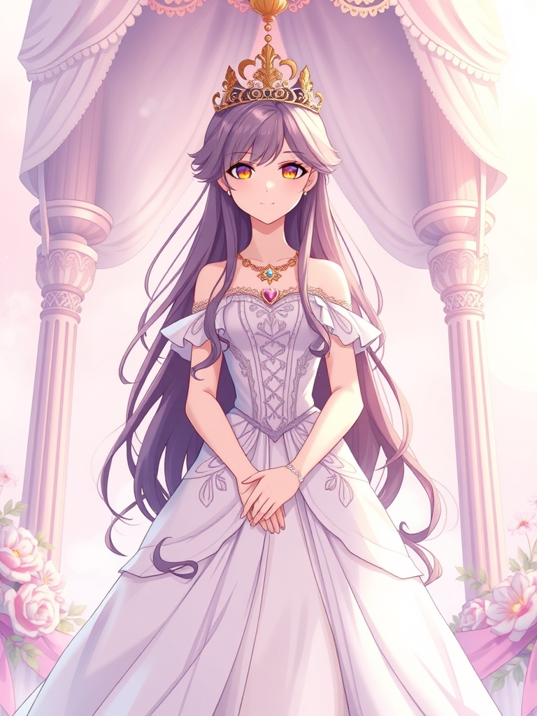 پرنسس سی شو با موهای بلند و ایستاده خیلی خیلی زیبا با لباس سلطنتی3