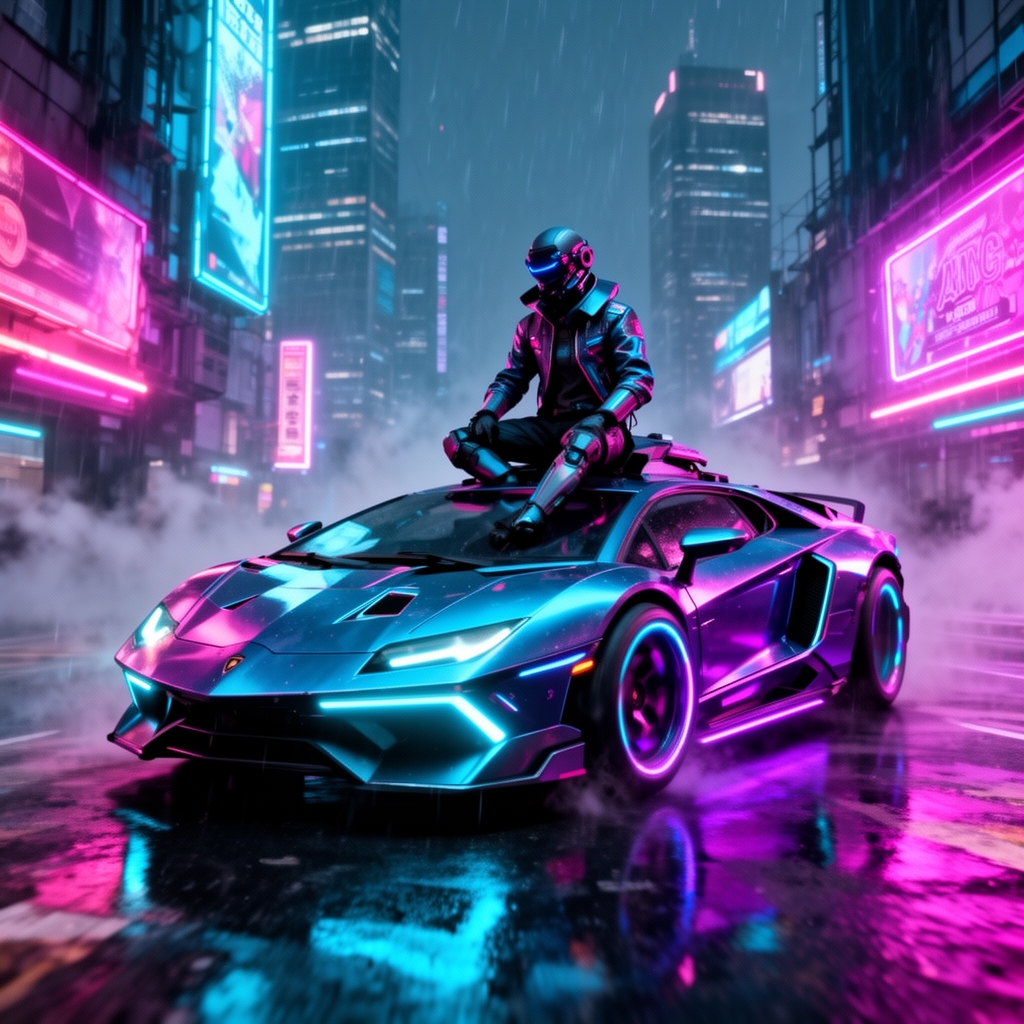 ماشین پیشرفته که یک ماشین سوار نشسته روش
2