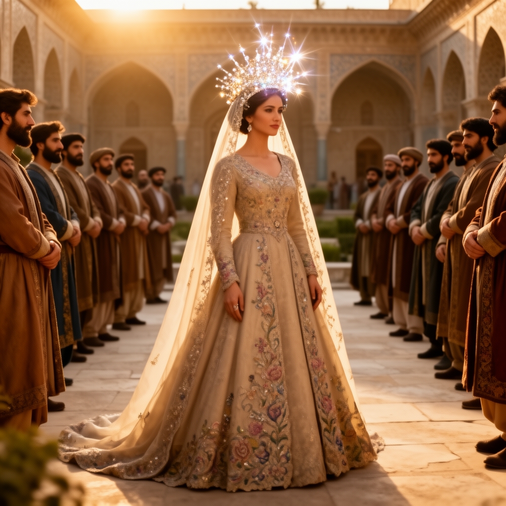 ایران اگر دختر زیبا  پرنسس و لاس سلطنتی تن داشت تاج سلطنه که برقش می توان چشم را کو کنه و تاج زریف کوچک با خواستگاران زیاد2