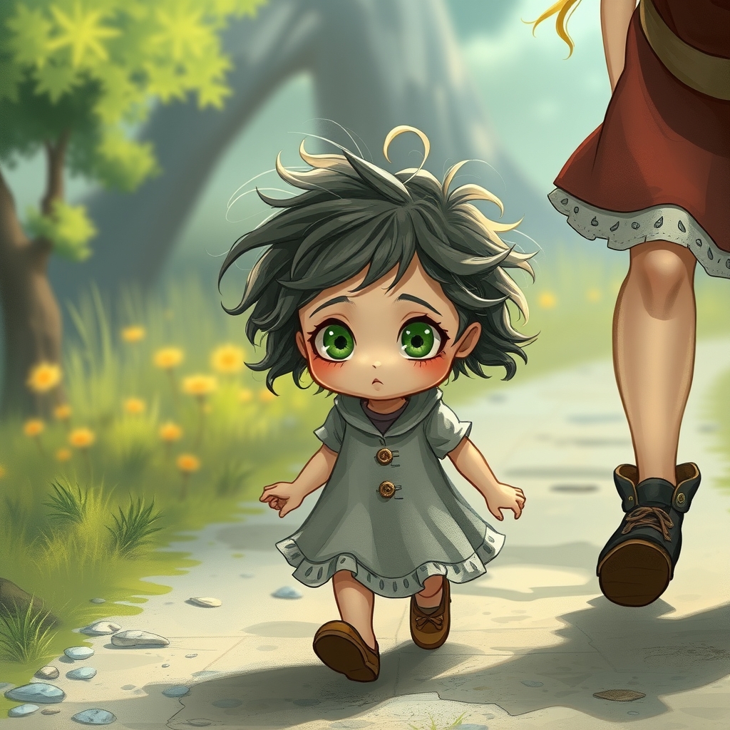 یک دختر کوچولو ناز چشمان سبز و مو های فر در حال قدم زدن در کنار پدر و مادر 5