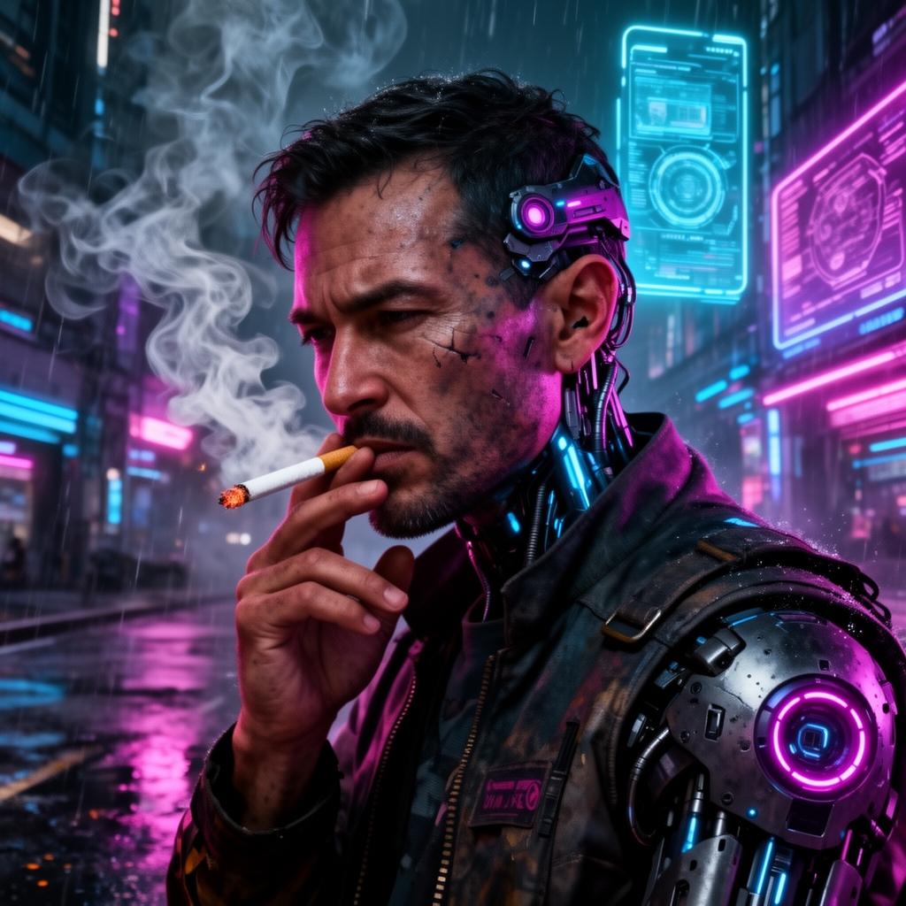 عکس جکر درحال سیگار کشیدن2