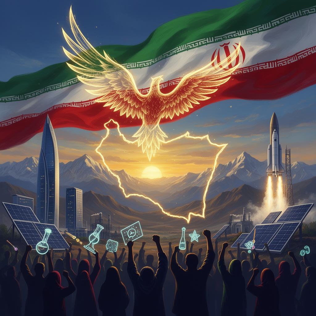 یه نقاشی بزرگ میخوام که با موضوع مقاومت و سربلندی و پیشرفت و قدرت ایران که طرح اولیه برای مسابقات نقاشی باشه 2