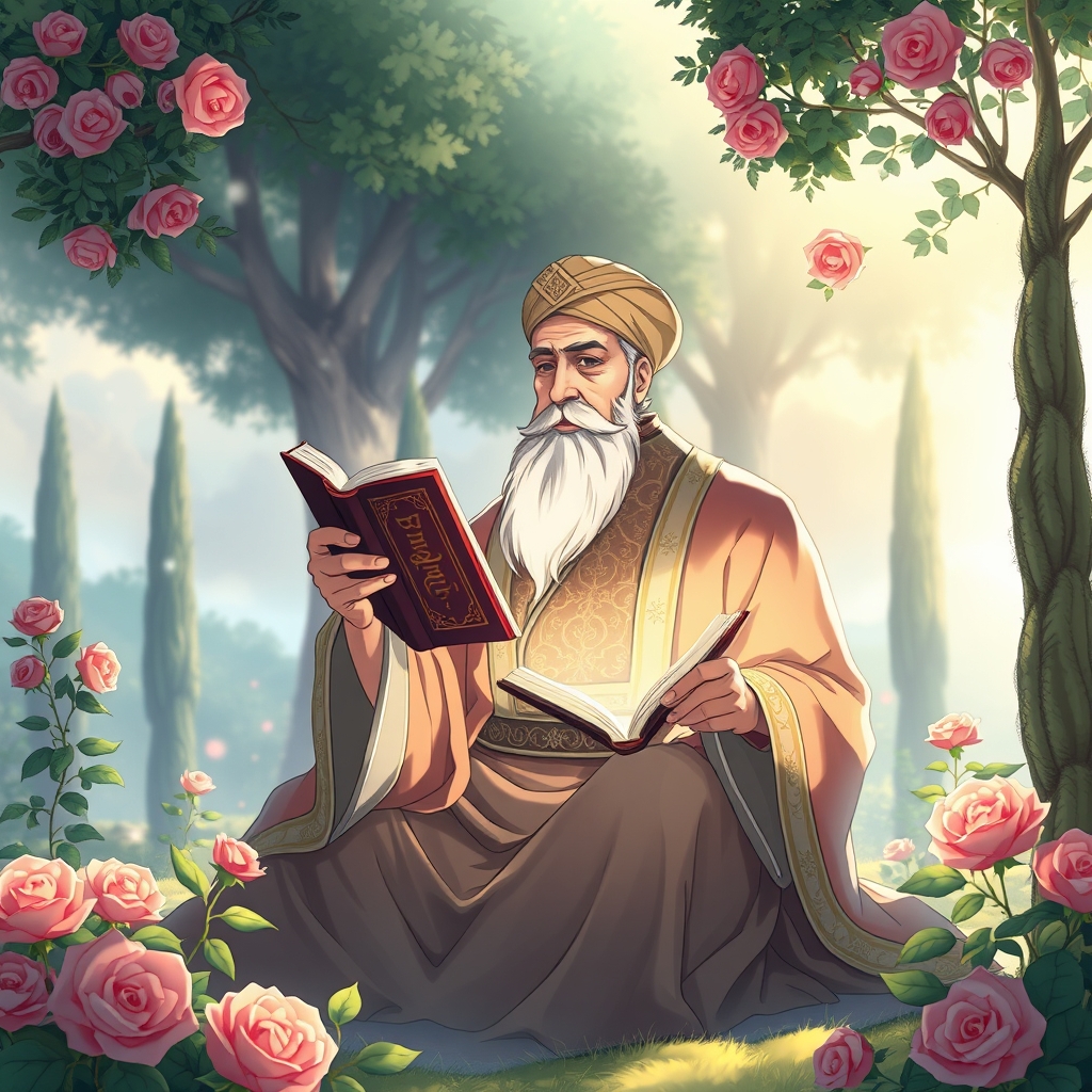 حافظ شیرازی در حال فال گرفتن 10