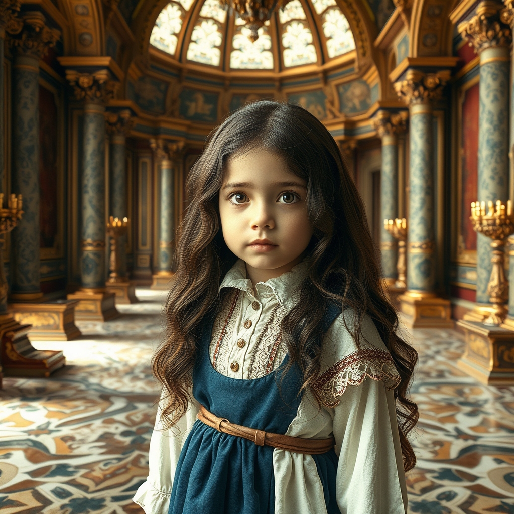 دردوران بچهگی ودر یک قصر خیلی بزرگ و زیبا وبامو های خیلی بلند3