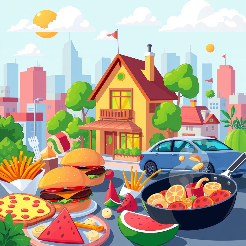 🍟🍕🍔🏘🏠🚘🧀🍕🍳🍉🍉🍉9