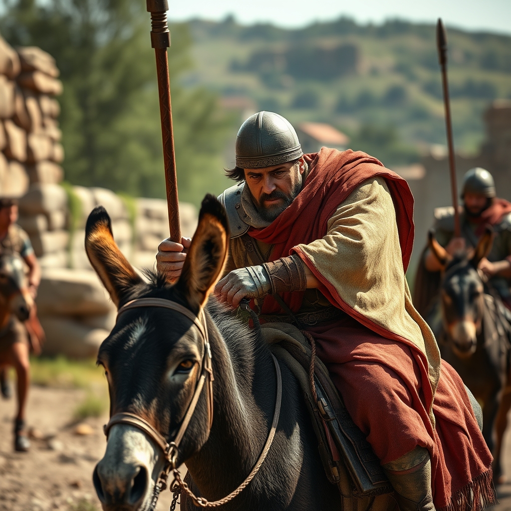 سرباز باستانی الاغ سوار6