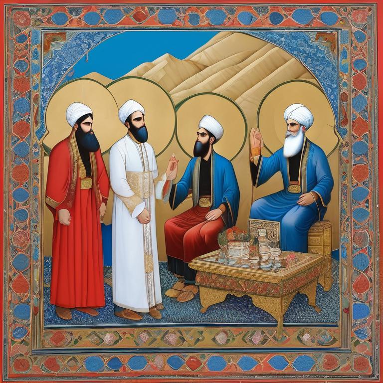 کورش بزرگ ایران همراه با رستم موقع عبادت و زیارت حرم     رضا همراه رخش و دختری ایران با لباس قرمز و آبی محلی1