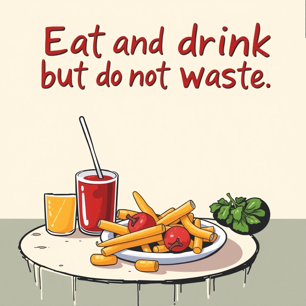 بخورید و بیاشامید اما اسراف نکنید 
3