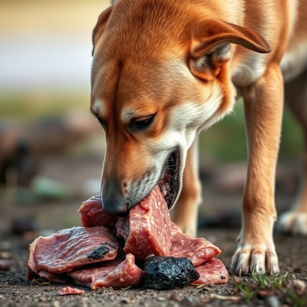 سگی که داره گوشت میخوره4
