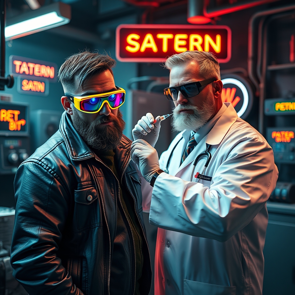 یک پزشک در حال آمپول زدن به یک مرد توپل 13