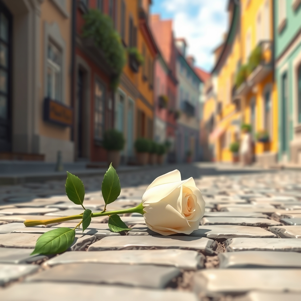 گل رز سفید در خیابان13