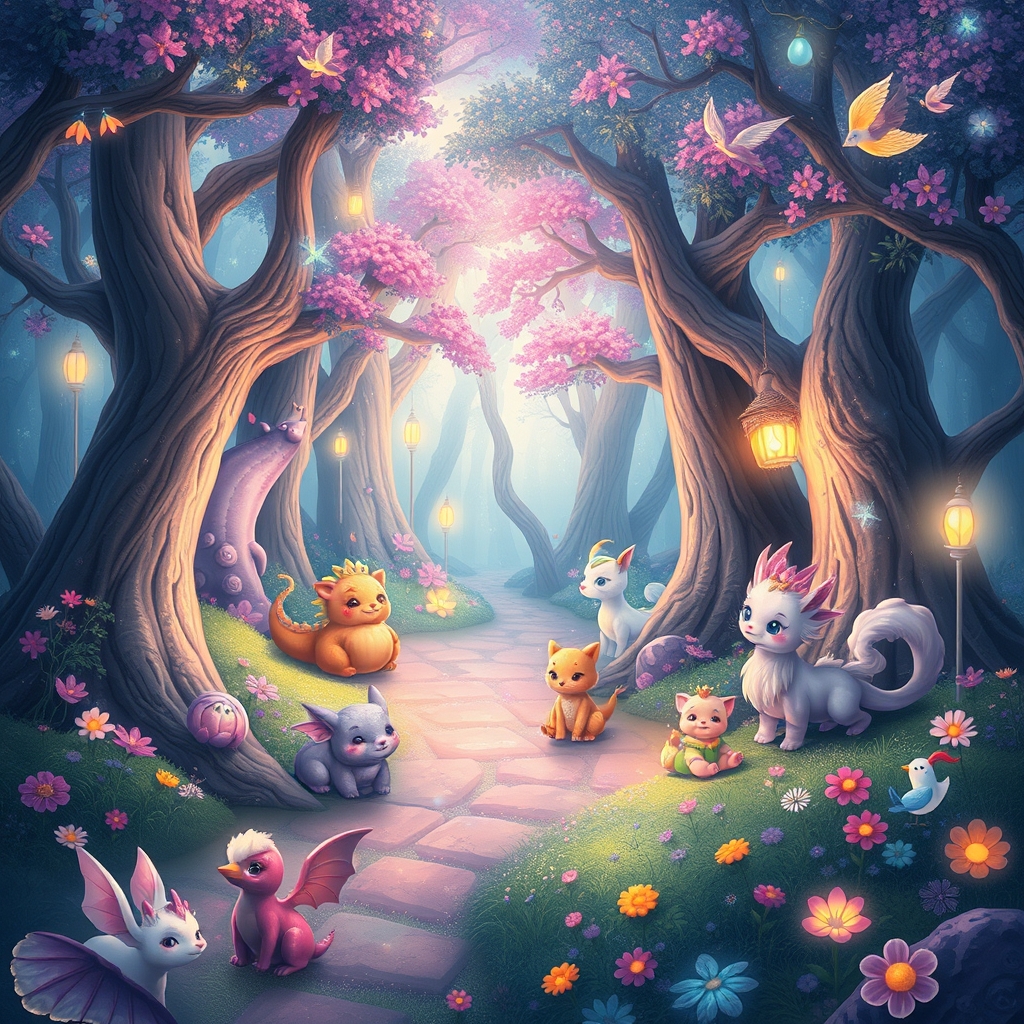 سحرانگیزترین و زیباترین جنگل رویاها و آرزوها بلموجودات زیبا و کیوت افسانه ای 7