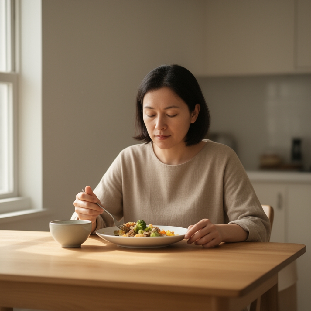 یک انسان در حال غذا خوردن 3