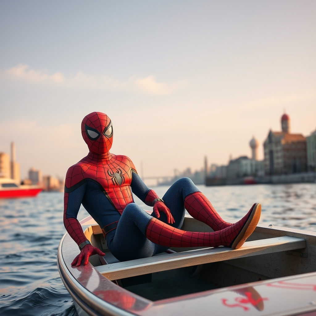 عکس مرد عنکبوتی سوار قایق

6